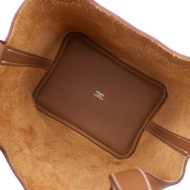 エルメス HERMES ピコタンロックPM ゴールド トリヨンクレマンス ハンドバッグ シルバー金具 新品 未使用 茶