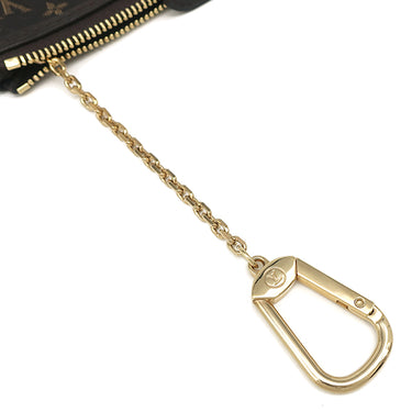 ルイヴィトン LOUIS VUITTON ポシェット クレ M62994 フザン モノグラムイディール コインケース ゴールド金具 茶 キーチェーン付き