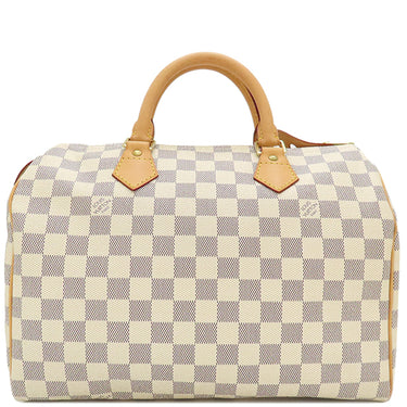 ルイヴィトン LOUIS VUITTON スピーディ 30 N41533 ダミエアズール ダミエアズールキャンバス ハンドバッグ ゴールド金具 白 鍵/パドロック欠品