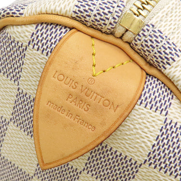 ルイヴィトン LOUIS VUITTON スピーディ 30 N41533 ダミエアズール ダミエアズールキャンバス ハンドバッグ ゴールド金具 白 鍵/パドロック欠品