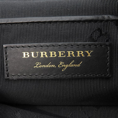 バーバリー BURBERRY チェーン バックパック ブラック×ブラウン ナイロン レザー リュック・デイパック ゴールド金具 黒