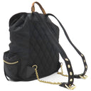 バーバリー BURBERRY チェーン バックパック ブラック×ブラウン ナイロン レザー リュック・デイパック ゴールド金具 黒
