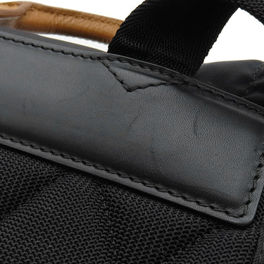 バーバリー BURBERRY チェーン バックパック ブラック×ブラウン ナイロン レザー リュック・デイパック ゴールド金具 黒