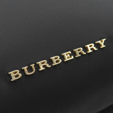 バーバリー BURBERRY チェーン バックパック ブラック×ブラウン ナイロン レザー リュック・デイパック ゴールド金具 黒