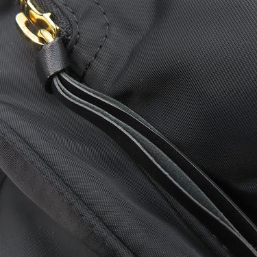 バーバリー BURBERRY チェーン バックパック ブラック×ブラウン ナイロン レザー リュック・デイパック ゴールド金具 黒