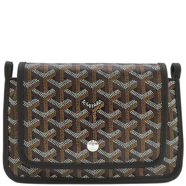 ゴヤール GOYARD プリュメ ポーチウォレット ブラック ゴヤールディンキャンバス ショルダーバッグ シルバー金具 黒 ヘリンボーン柄 ボディバッグ 新品 未使用