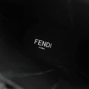 フェンディ FENDI アンクルブーツ スクエア 7U1615 ブラック レザー #8 ブーツ シルバー金具 キューバンヒール