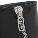 フェンディ FENDI アンクルブーツ スクエア 7U1615 ブラック レザー #8 ブーツ シルバー金具 キューバンヒール