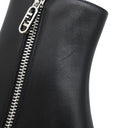 フェンディ FENDI アンクルブーツ スクエア 7U1615 ブラック レザー #8 ブーツ シルバー金具 キューバンヒール