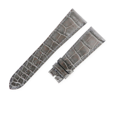 パテックフィリップ PATEK PHILIPPE 純正 グレー クロコダイル 腕時計パーツ 未使用 クロコ ベルト ストラップ シャイニー 艶有り 21ｍｍ グレー 灰色