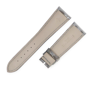 パテックフィリップ PATEK PHILIPPE 純正 グレー クロコダイル 腕時計パーツ 未使用 クロコ ベルト ストラップ シャイニー 艶有り 21ｍｍ グレー 灰色