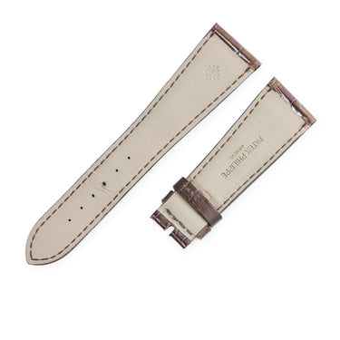 パテックフィリップ PATEK PHILIPPE 純正 ブラウン クロコダイル 腕時計パーツ クロコ ベルト ストラップ シャイニー 艶有り 21ｍｍ ブラウン 茶