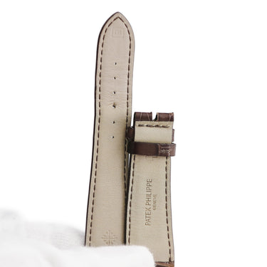 パテックフィリップ PATEK PHILIPPE 純正 ブラウン クロコダイル 腕時計パーツ クロコ ベルト ストラップ シャイニー 艶有り 21ｍｍ ブラウン 茶