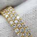 ノンブランド NON BRAND パヴェダイヤ リング イエローゴールド K18YG ダイヤモンド リング 指輪 一文字 18K YG 12.5号