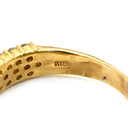 ノンブランド NON BRAND パヴェダイヤ リング イエローゴールド K18YG ダイヤモンド リング 指輪 一文字 18K YG 12.5号