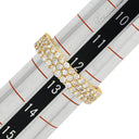 ノンブランド NON BRAND パヴェダイヤ リング イエローゴールド K18YG ダイヤモンド リング 指輪 一文字 18K YG 12.5号