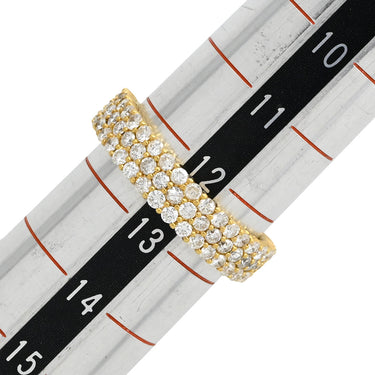 ノンブランド NON BRAND パヴェダイヤ リング イエローゴールド K18YG ダイヤモンド リング 指輪 一文字 18K YG 12.5号