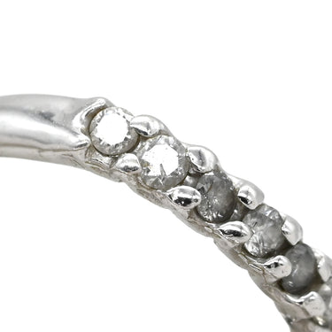 ノンブランド NON BRAND ダイヤピアス ホワイトゴールド K18WG ダイヤモンド ピアス フープピアス