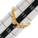 ノンブランド NON BRAND ルビー ダイヤ リング イエローゴールド K18YG ルビー ダイヤモンド リング 指輪 Au750 18K 18金 レッド 赤 11.5号