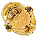 ノンブランド NON BRAND クルーガーランド金貨 ループタイ留め具 イエローゴールド K18YG K24YG サファイア ダイヤモンド アクセサリー