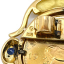 ノンブランド NON BRAND クルーガーランド金貨 ループタイ留め具 イエローゴールド K18YG K24YG サファイア ダイヤモンド アクセサリー