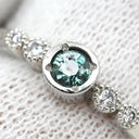 ノンブランド NON BRAND アレキサンドライト ダイヤリング プラチナシルバー Pt900 アレキサンドライト ダイヤモンド リング 指輪 9号