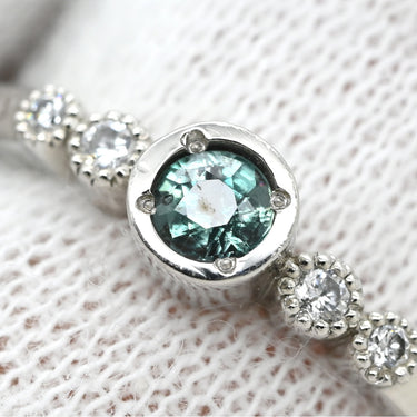 ノンブランド NON BRAND アレキサンドライト ダイヤリング プラチナシルバー Pt900 アレキサンドライト ダイヤモンド リング 指輪 9号