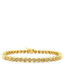 ノンブランド NON BRAND テニスブレスレット イエローゴールド K18YG ダイヤモンド ブレスレット ダイヤブレス