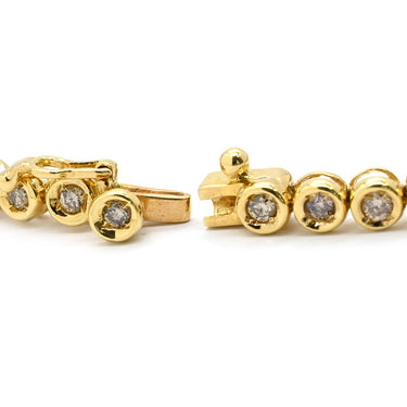 ノンブランド NON BRAND テニスブレスレット イエローゴールド K18YG ダイヤモンド ブレスレット ダイヤブレス