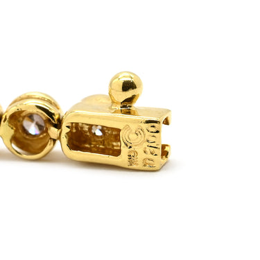 ノンブランド NON BRAND テニスブレスレット イエローゴールド K18YG ダイヤモンド ブレスレット ダイヤブレス