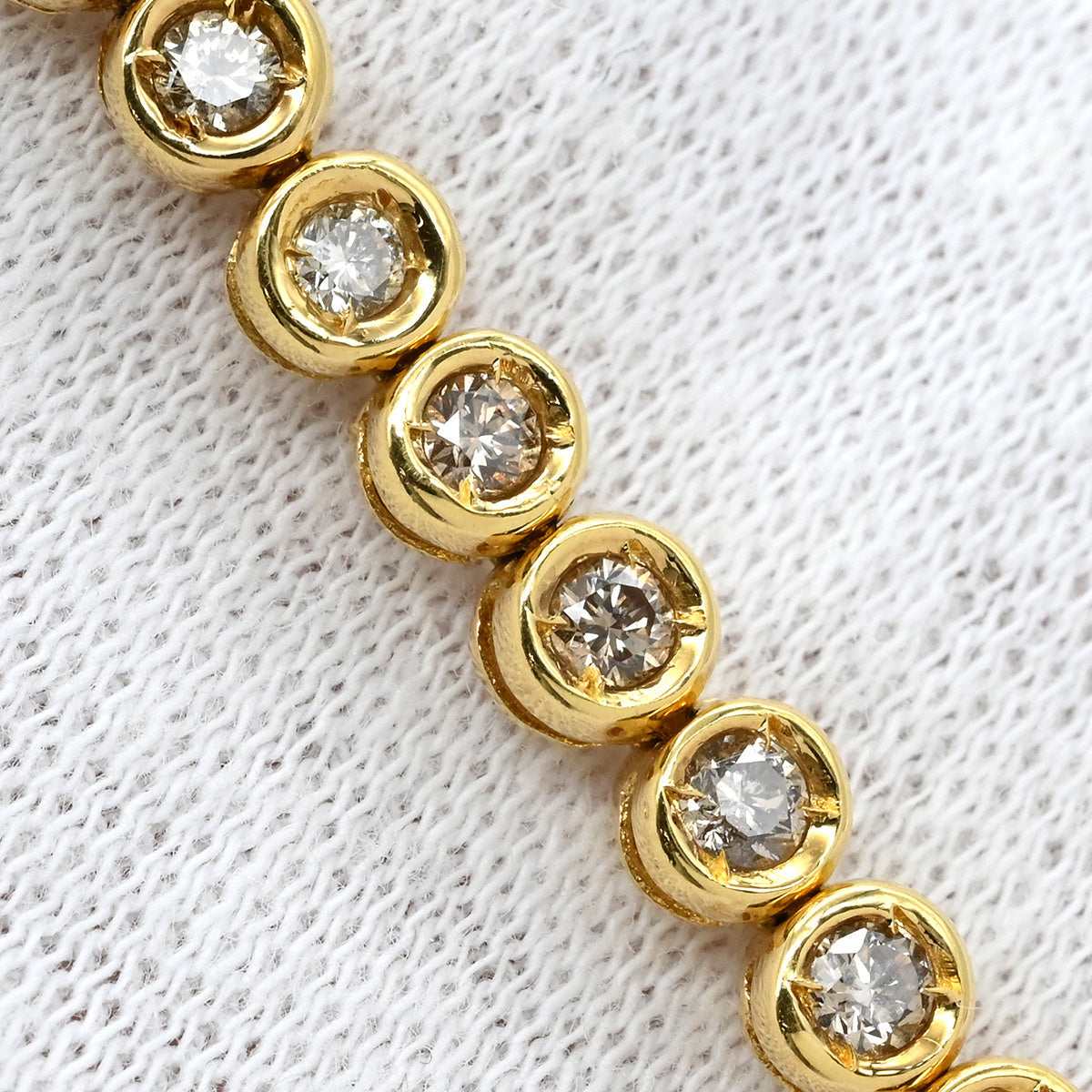 ノンブランド NON BRAND テニスブレスレット イエローゴールド