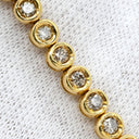 ノンブランド NON BRAND テニスブレスレット イエローゴールド K18YG ダイヤモンド ブレスレット ダイヤブレス