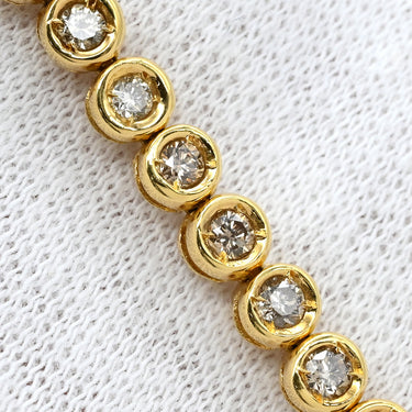 ノンブランド NON BRAND テニスブレスレット イエローゴールド K18YG ダイヤモンド ブレスレット ダイヤブレス