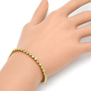 ノンブランド NON BRAND テニスブレスレット イエローゴールド K18YG ダイヤモンド ブレスレット ダイヤブレス