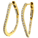 ノンブランド NON BRAND ダイヤ フープピアス イエローゴールド K18YG ダイヤモンド ピアス