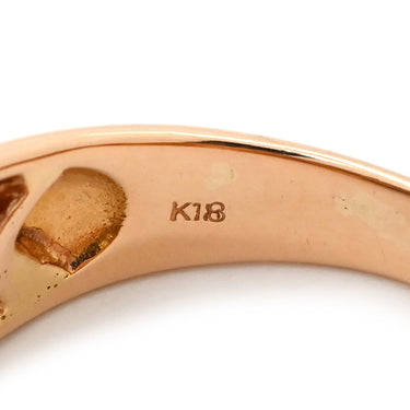 ノンブランド NON BRAND ダイヤリング ピンクゴールドＸホワイトゴールド K18PG K18WG ダイヤモンド リング 指輪 パヴェダイヤ 15号