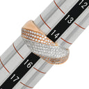 ノンブランド NON BRAND ダイヤリング ピンクゴールドＸホワイトゴールド K18PG K18WG ダイヤモンド リング 指輪 パヴェダイヤ 15号