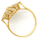 ノンブランド NON BRAND パヴェ ダイヤリング イエローゴールド K18YG ダイヤモンド リング 指輪 11号