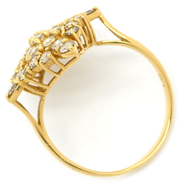 ノンブランド NON BRAND パヴェ ダイヤリング イエローゴールド K18YG ダイヤモンド リング 指輪 11号