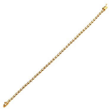 ノンブランド NON BRAND テニスブレスレット イエローゴールド K18YG ダイヤモンド ブレスレット ダイヤブレス