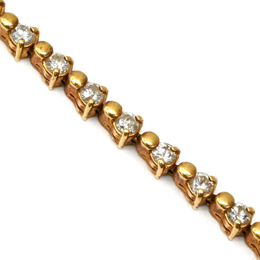 ノンブランド NON BRAND テニスブレスレット イエローゴールド K18YG ダイヤモンド ブレスレット ダイヤブレス