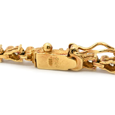 ノンブランド NON BRAND テニスブレスレット イエローゴールド K18YG ダイヤモンド ブレスレット ダイヤブレス