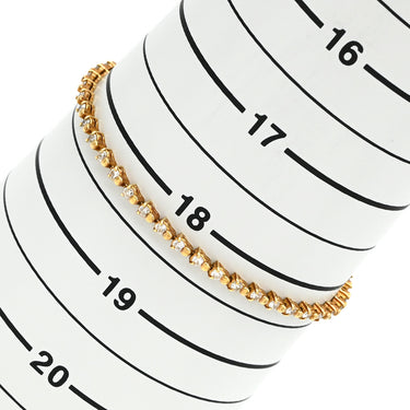 ノンブランド NON BRAND テニスブレスレット イエローゴールド K18YG ダイヤモンド ブレスレット ダイヤブレス