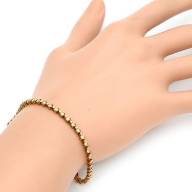 ノンブランド NON BRAND テニスブレスレット イエローゴールド K18YG ダイヤモンド ブレスレット ダイヤブレス