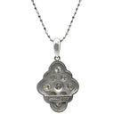 ノンブランド NON BRAND ダイヤペンダント プラチナシルバー Pt900 ダイヤモンド K18WG(チェーン) ネックレス 9P 9粒