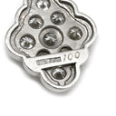 ノンブランド NON BRAND ダイヤペンダント プラチナシルバー Pt900 ダイヤモンド K18WG(チェーン) ネックレス 9P 9粒