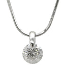 ノンブランド NON BRAND ダイヤペンダント プラチナシルバー Pt900 ダイヤモンド Pt850(チェーン) ネックレス 1P 1粒