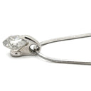 ノンブランド NON BRAND ダイヤペンダント プラチナシルバー Pt900 ダイヤモンド Pt850(チェーン) ネックレス 1P 1粒