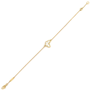 ヴァンクリーフアーペル Van Cleef & Arpels スウィート パピヨン VCARF69000 ホワイト×イエローゴールド K18YG マザーオブパール ブレスレット Au750 18K