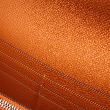エルメス HERMES ケリーウォレット ロング オレンジ ヴォーエプソン 長財布 シルバー金具